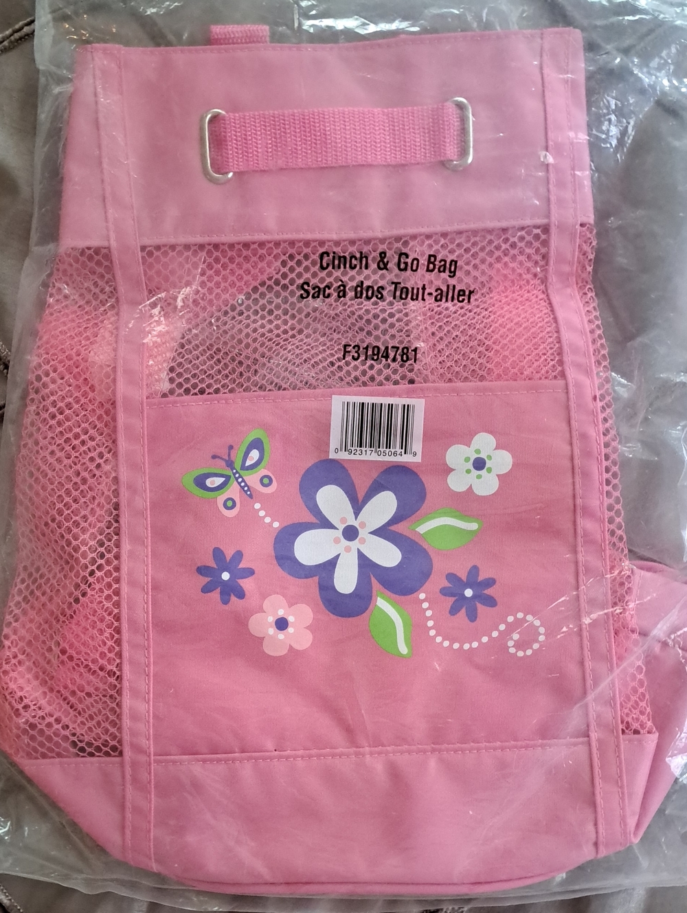 Baby Boomers Pink Cinch & Go Floral Bag